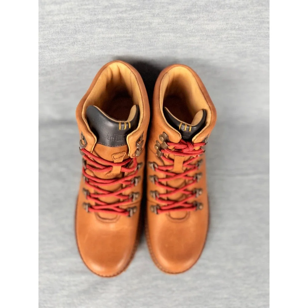 Samuel Hubbard Mt Tam Hiking Boots Mens 7 Brown Saddle Bag Tan Leather Comfort